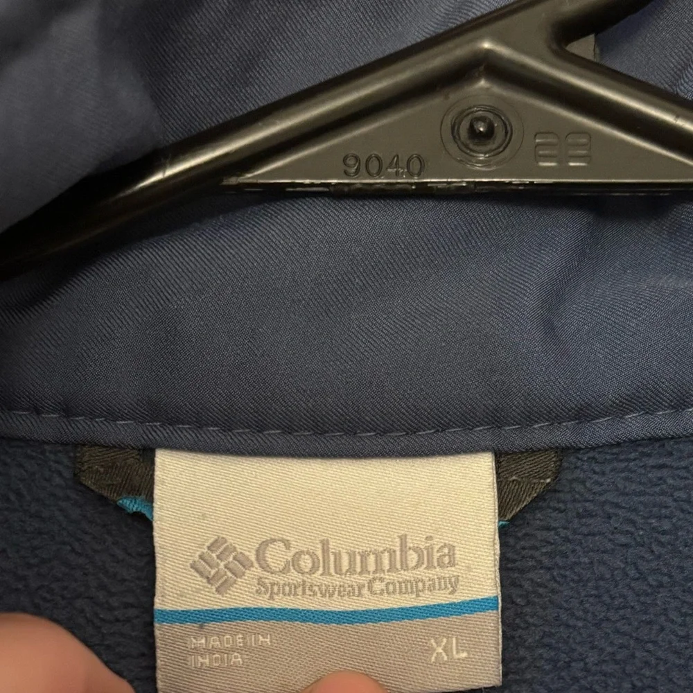 Columbia Men’s Softshell Jacket XL Blue Windproof Water-Resistant - Picture 3 of 8